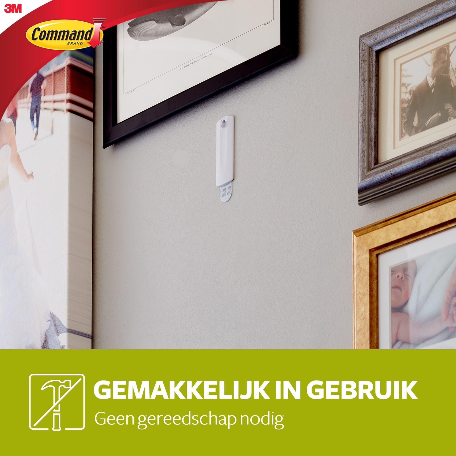 Haak Command kunststof tbv schilderijen incl bevestigingsstrip 5