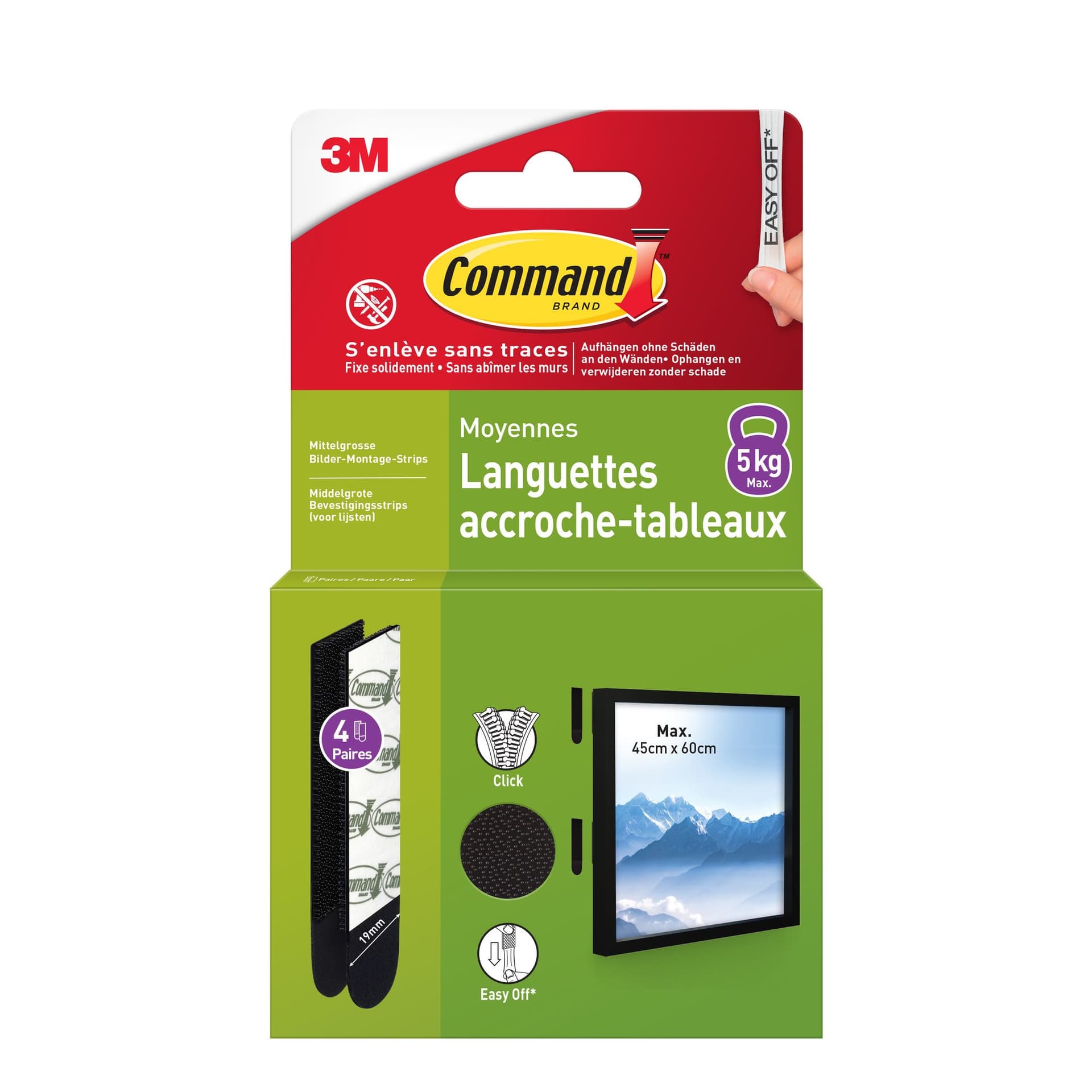 Bevestigingsstrip Command middelgroot klik vast  5,4kg zwart 2