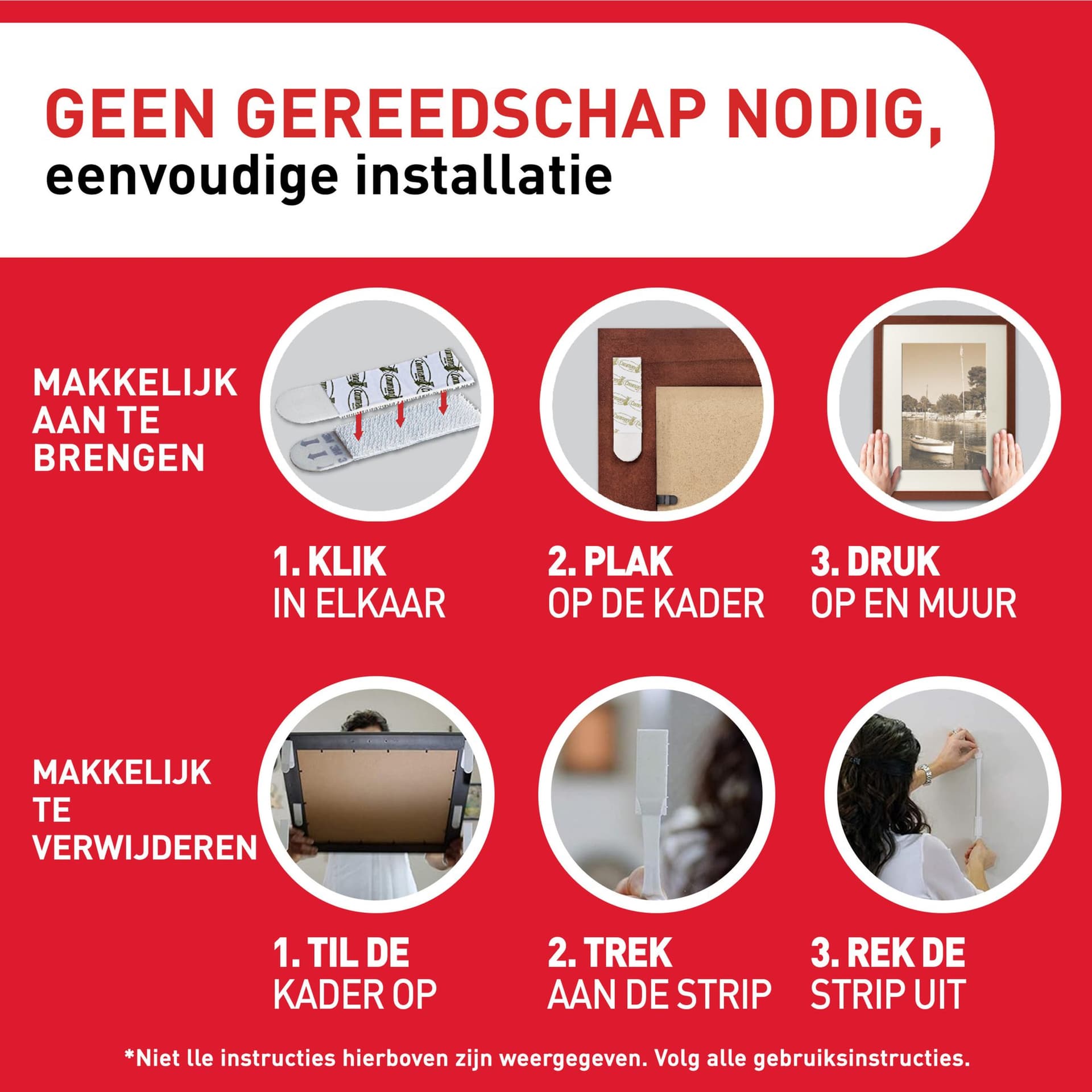 Bevestigingsstrip Command middelgroot klik vast  5,4kg zwart 6