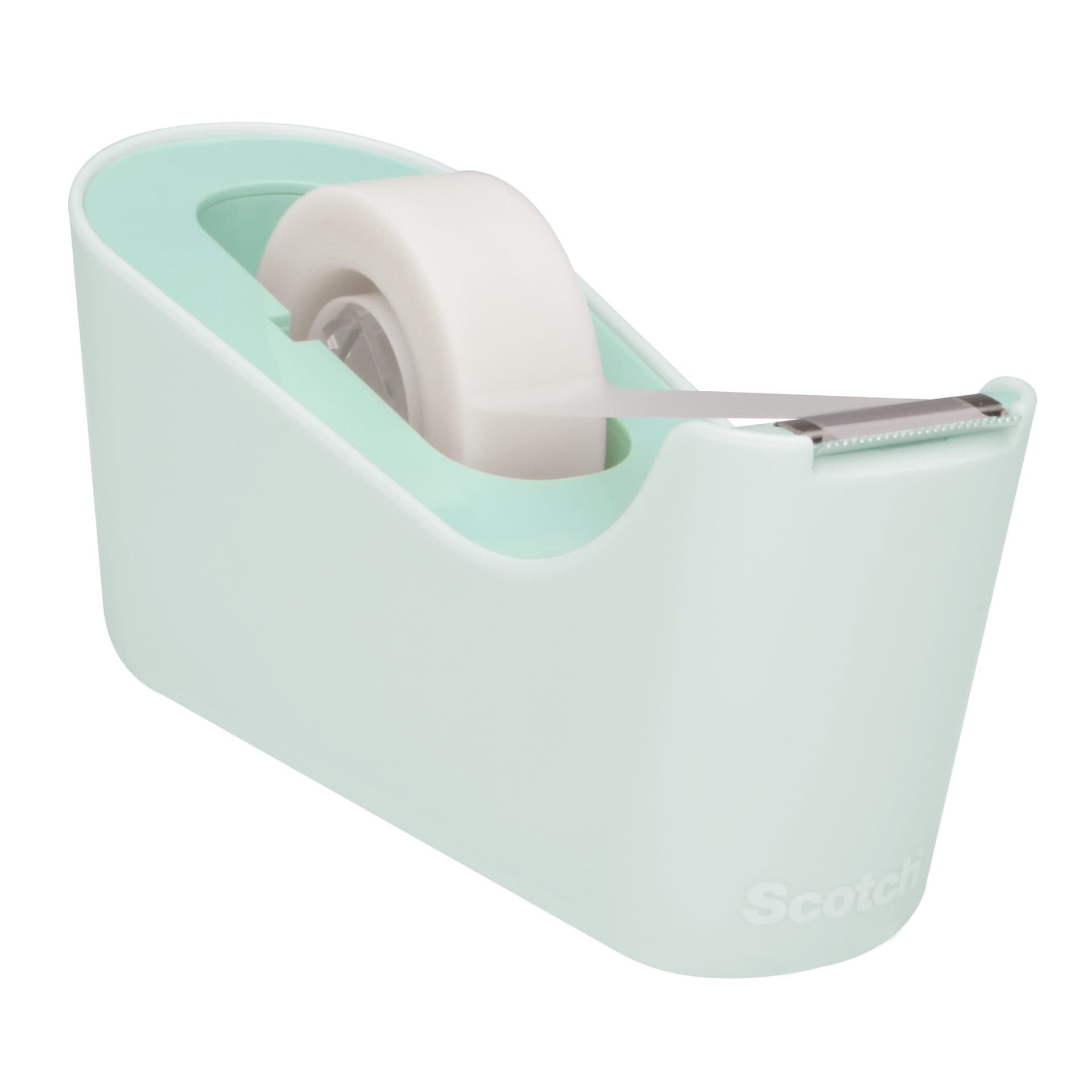 Plakbandhouder Scotch C18 mint + 4 rollen magic tape 19mmx33m 2