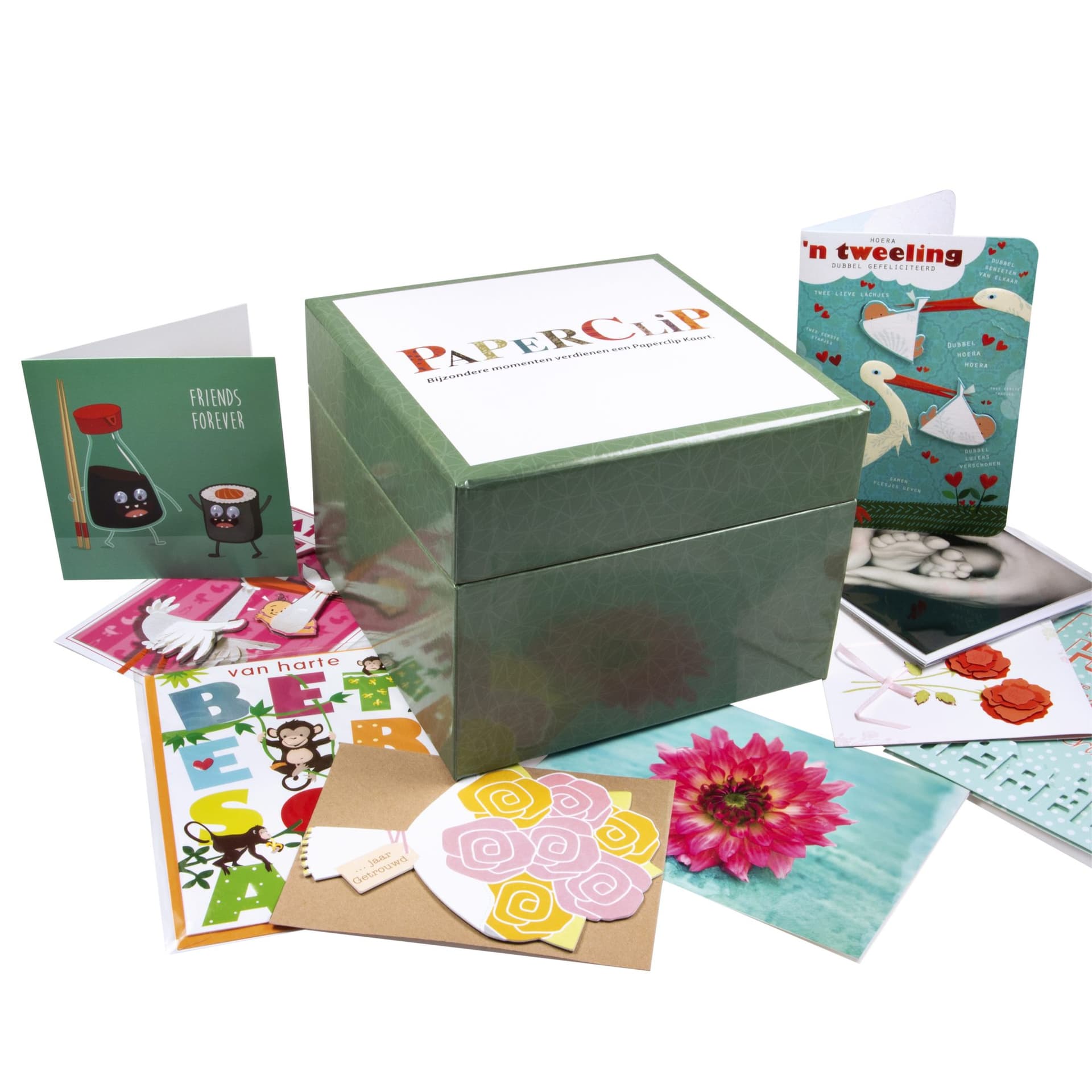 Wenskaartbox Paperclip inclusief 75 wenskaarten 2