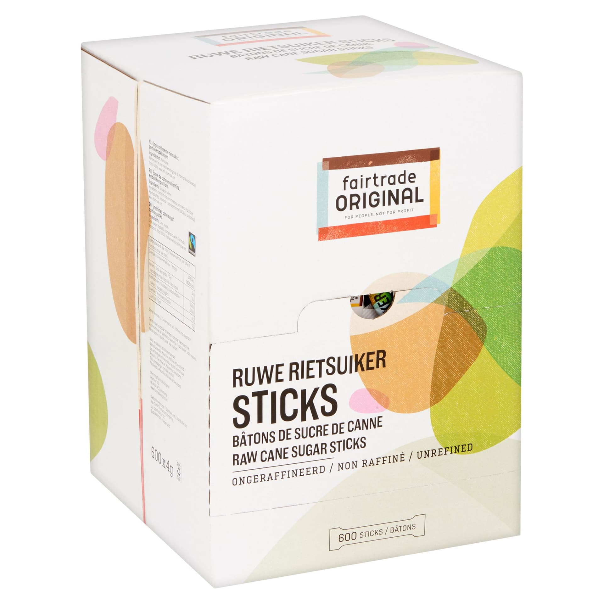 Rietsuikersticks Fairtrade Original 600 stuks 3
