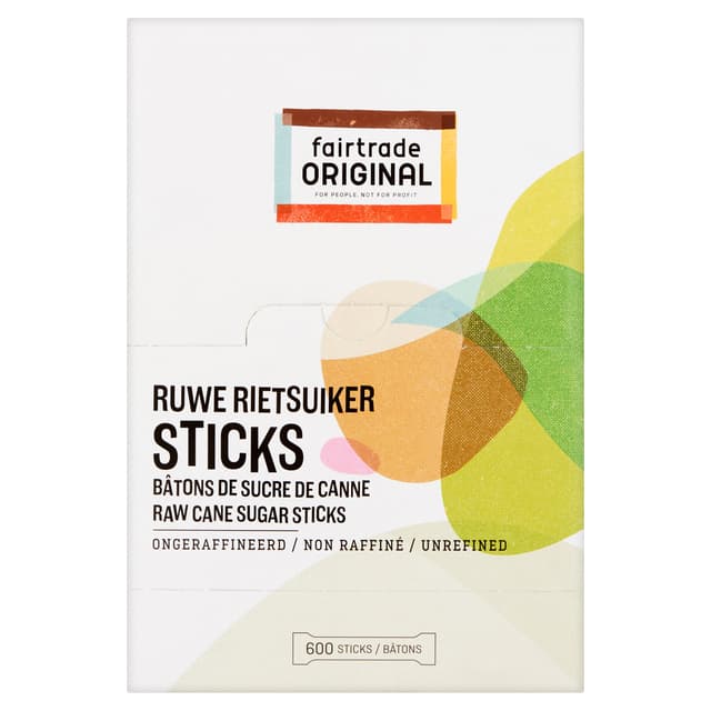 Rietsuikersticks Fairtrade Original 600 stuks 4
