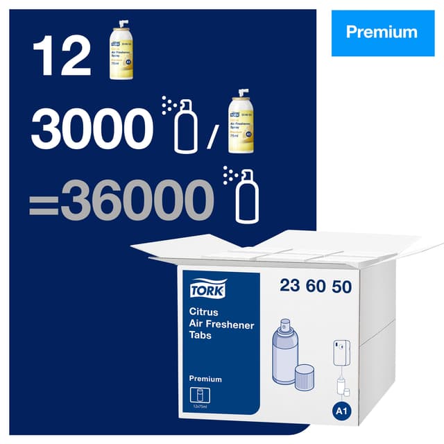 Luchtverfrisser Tork A1 Premium spray citrus 236050 2