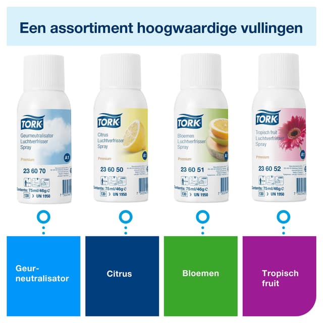 Luchtverfrisser Tork A1 Premium spray citrus 236050 5