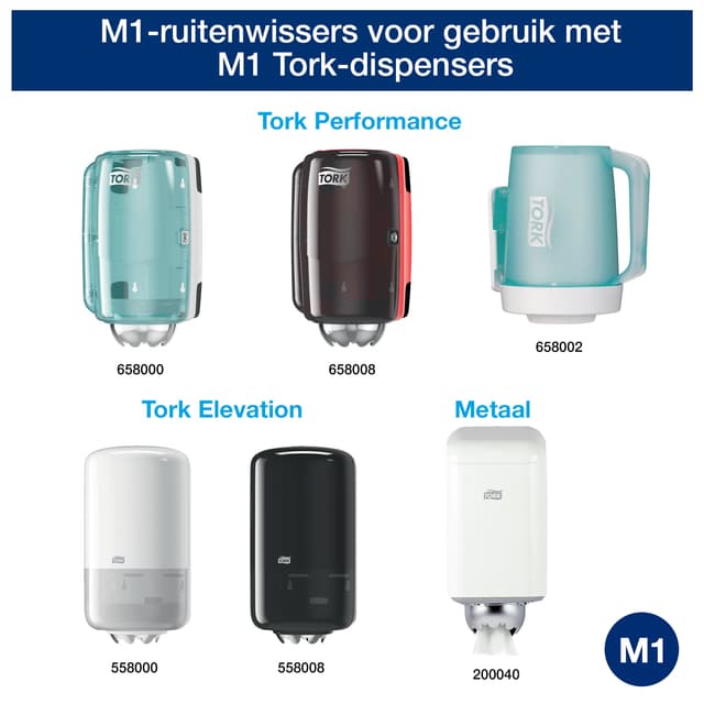 Poetspapier Tork M1 Advanced 1-laags 120m wit 100130 3