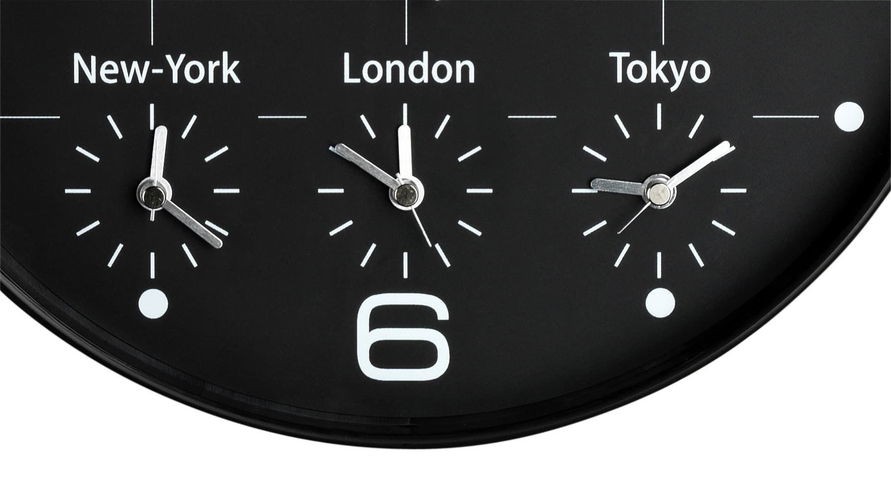 Wandklok Unilux On Time Ø 30.5cm zwart/wit 2