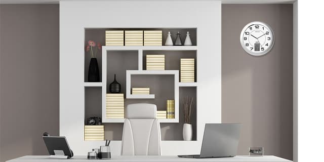 Wandklok Unilux Instinct Ø 30.5cm zilvergrijs/wit 3