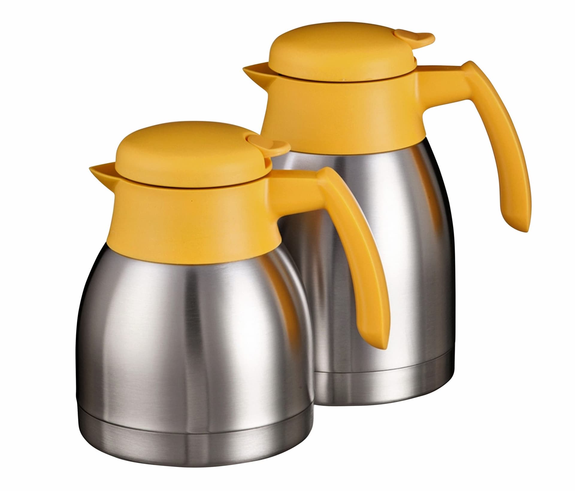 Thermoskan Bravilor dubbelwandig 1.5 liter RVS geel 2