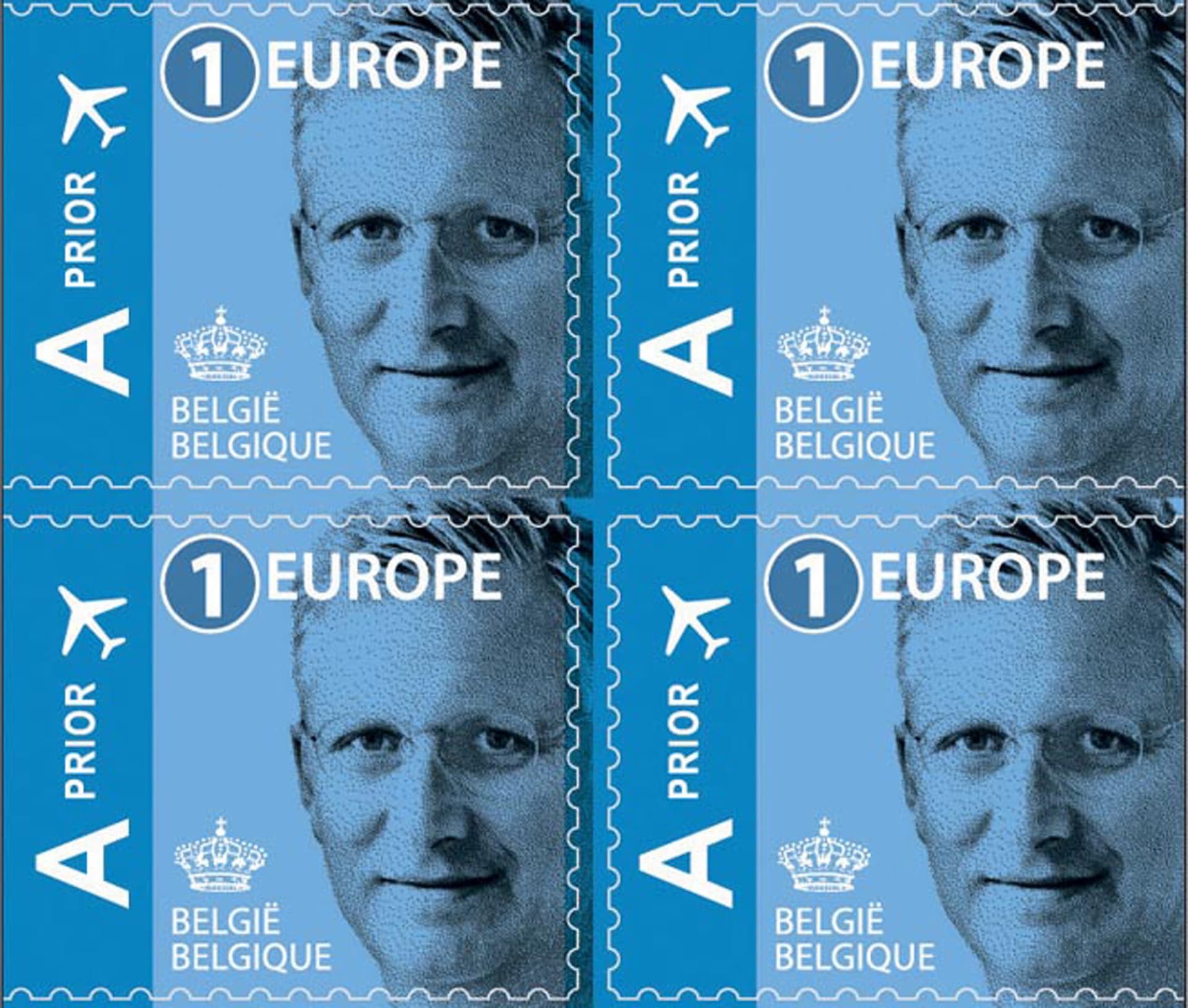 Postzegel Belgie Waarde 1 Europa pak à 50 stuks 2