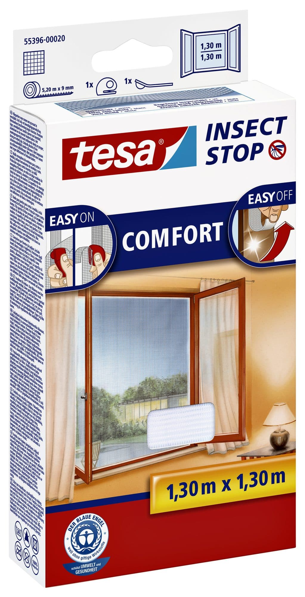 Insectenhor tesa® Insect Stop COMFORT raam 1,3x1,3m wit 2
