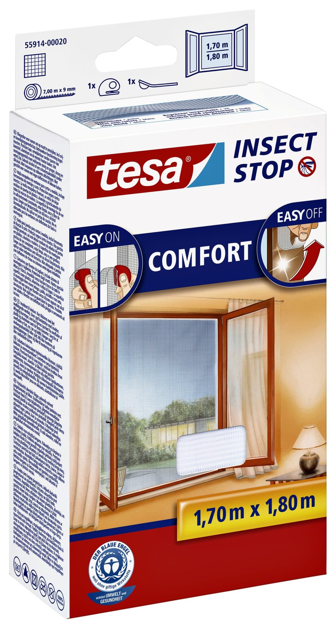 Insectenhor tesa® Insect Stop COMFORT raam 1,7x1,8m wit 2