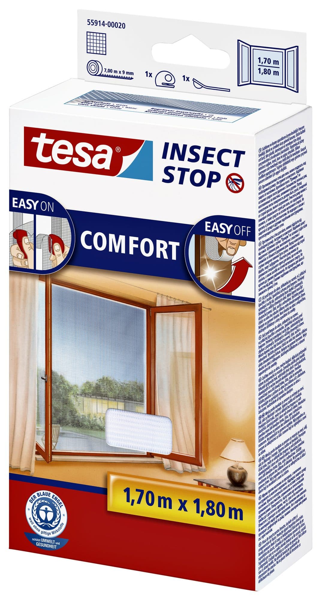 Insectenhor tesa® Insect Stop COMFORT raam 1,7x1,8m wit 3