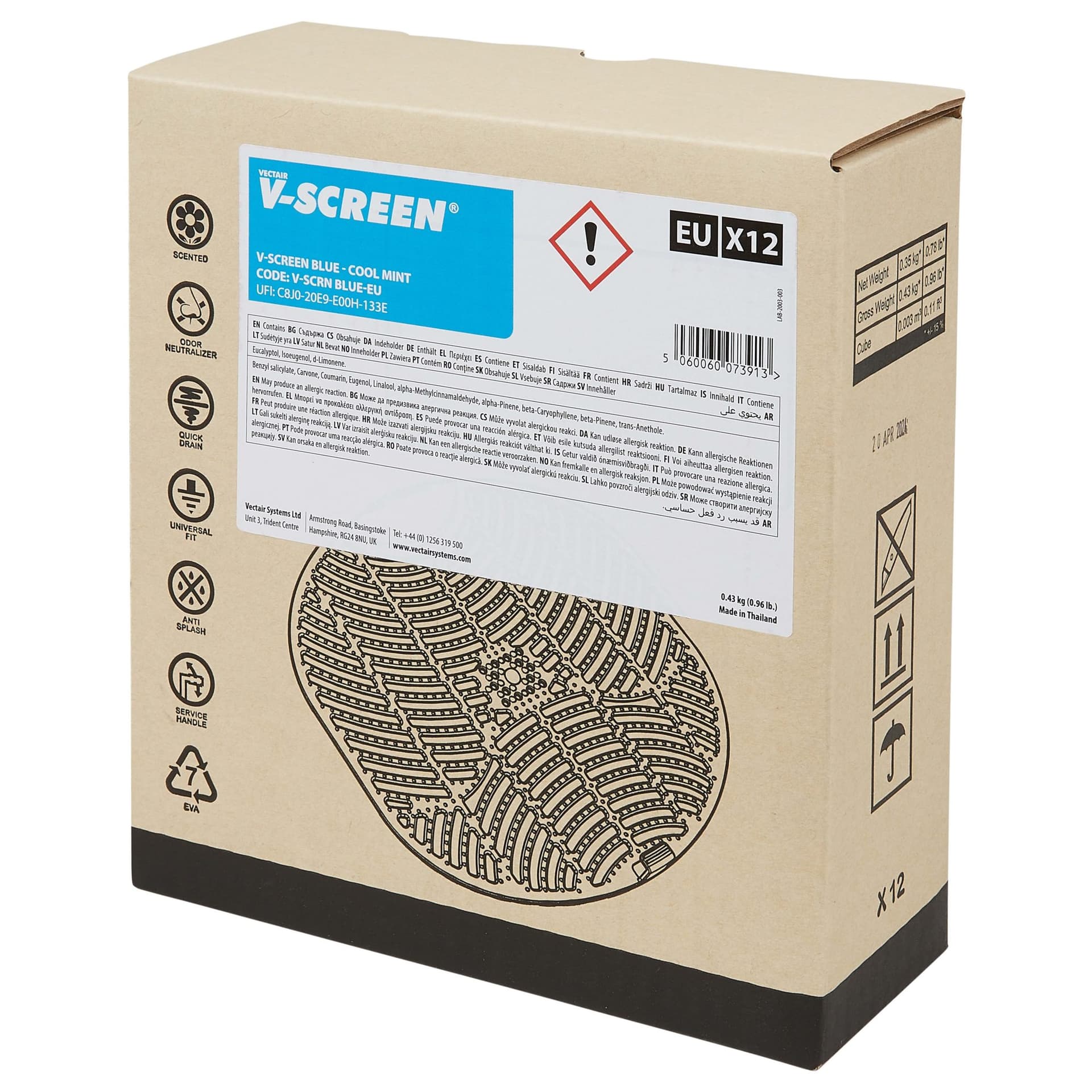 Urinoirmat V-screen Cool Mint 2