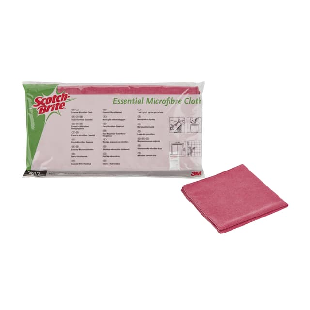 Microvezeldoek Scotch-Brite Essential 360x360mm rood 10 stuks 4