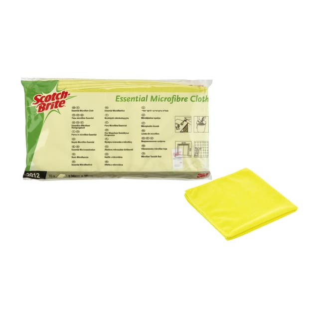 Microvezeldoek Scotch-Brite Essential 360x360mm geel 10 stuks 4