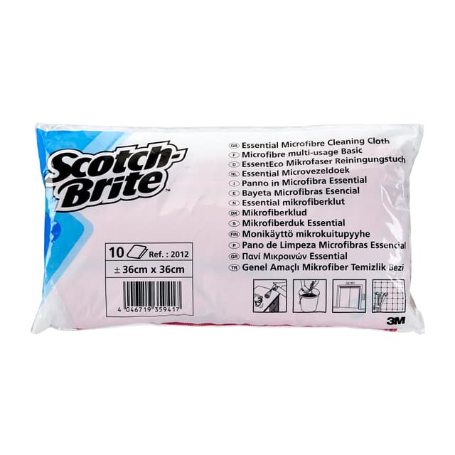 Microvezeldoek Scotch-Brite Essential 360x360mm groen 10 stuks 3