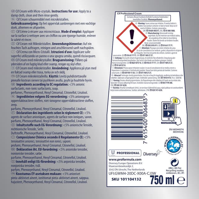 Schuurmiddel Cif cream 750ml 3