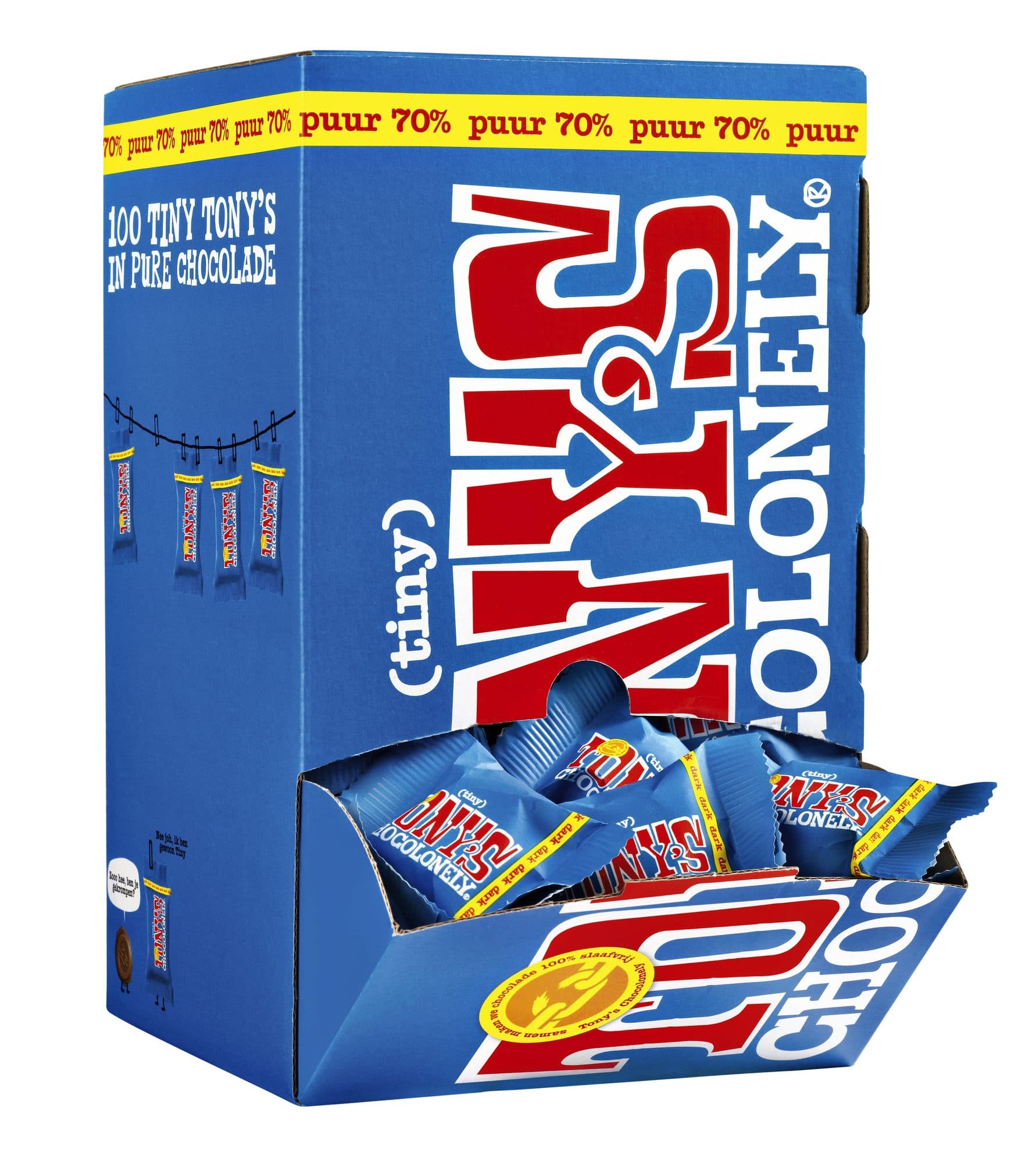 Chocolade Tony's Chocolonely tiny puur doos 100 st 2