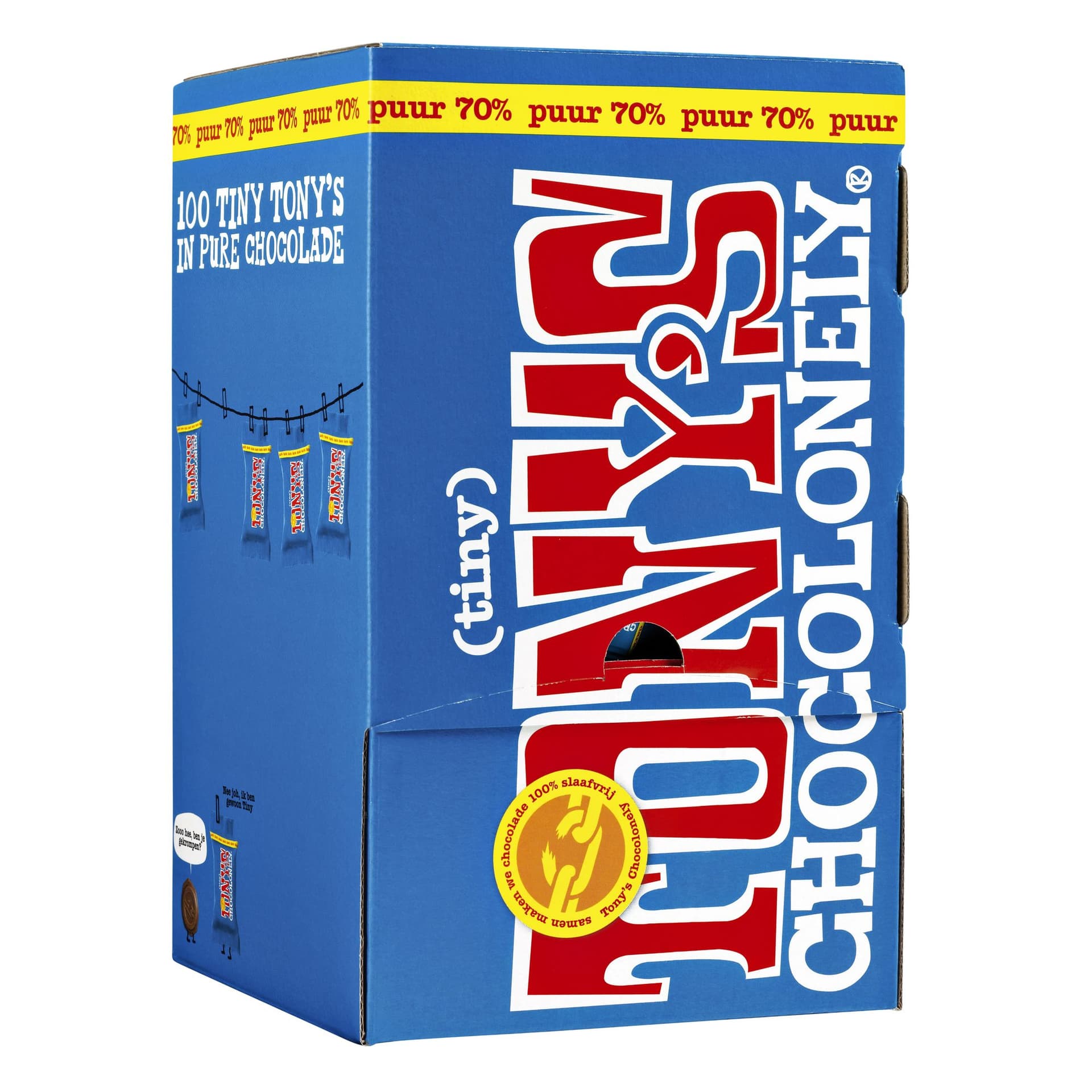 Chocolade Tony's Chocolonely tiny puur doos 100 st 3