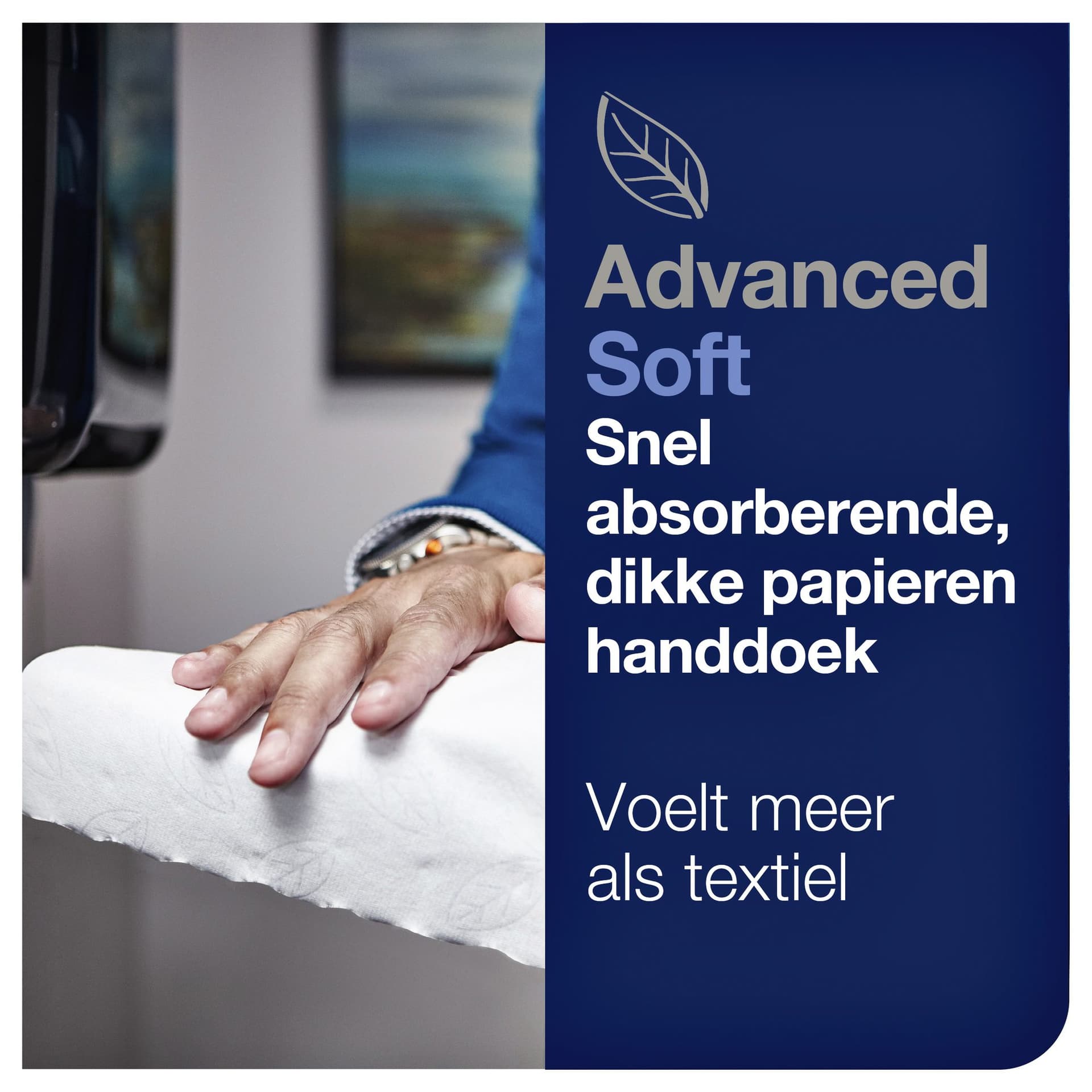 Handdoekrol Tork H1 Matic Advanced 2-laags 150m wit 290067 4