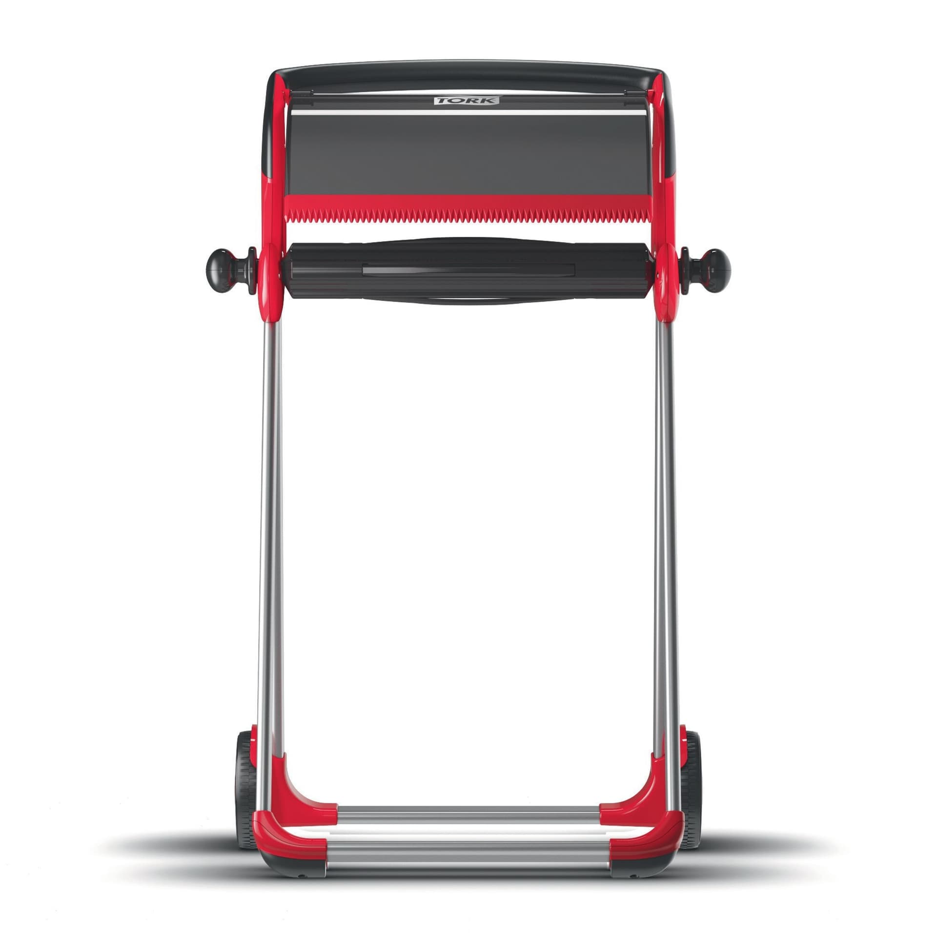 Poetspapierdispenser Tork W1 Performance vloerstandaard rood 652008 2