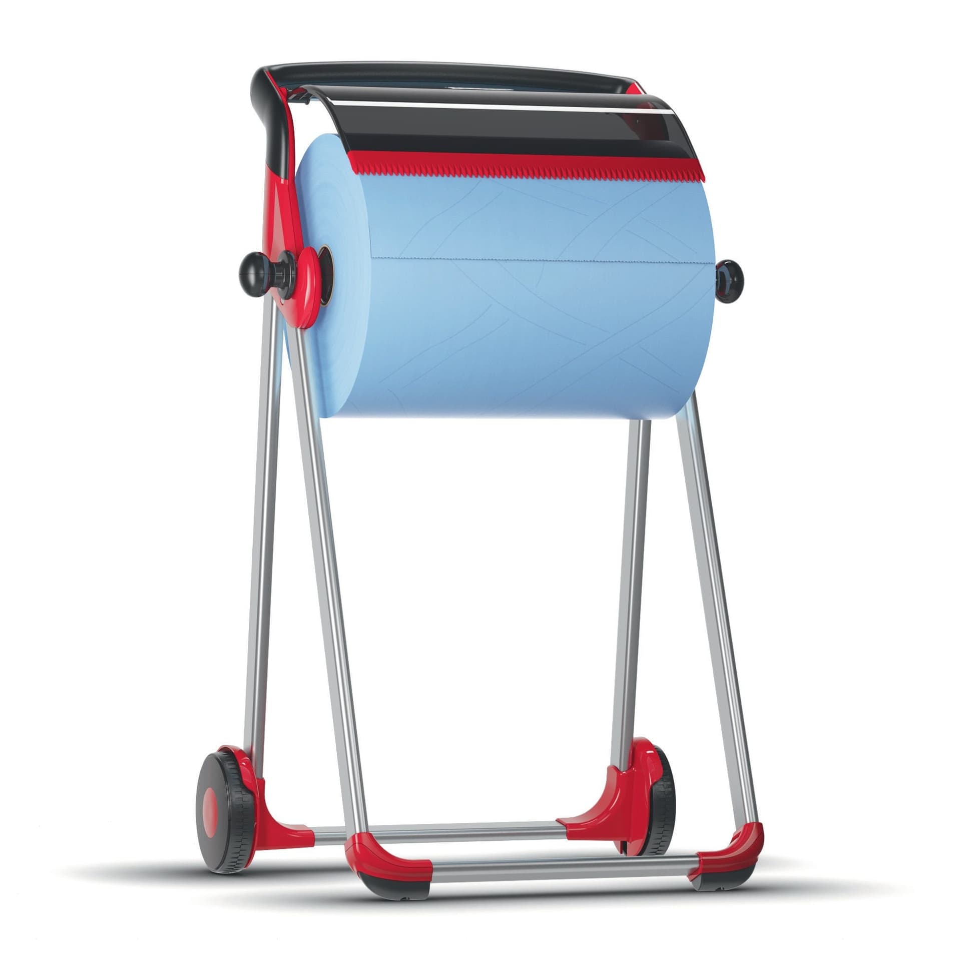 Poetspapierdispenser Tork W1 Performance vloerstandaard rood 652008 3