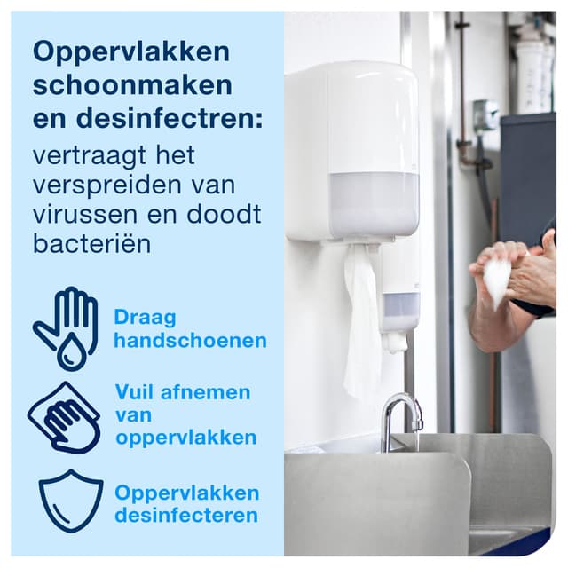 Poetspapierdispenser Tork M2 Elevation wit 559000 4