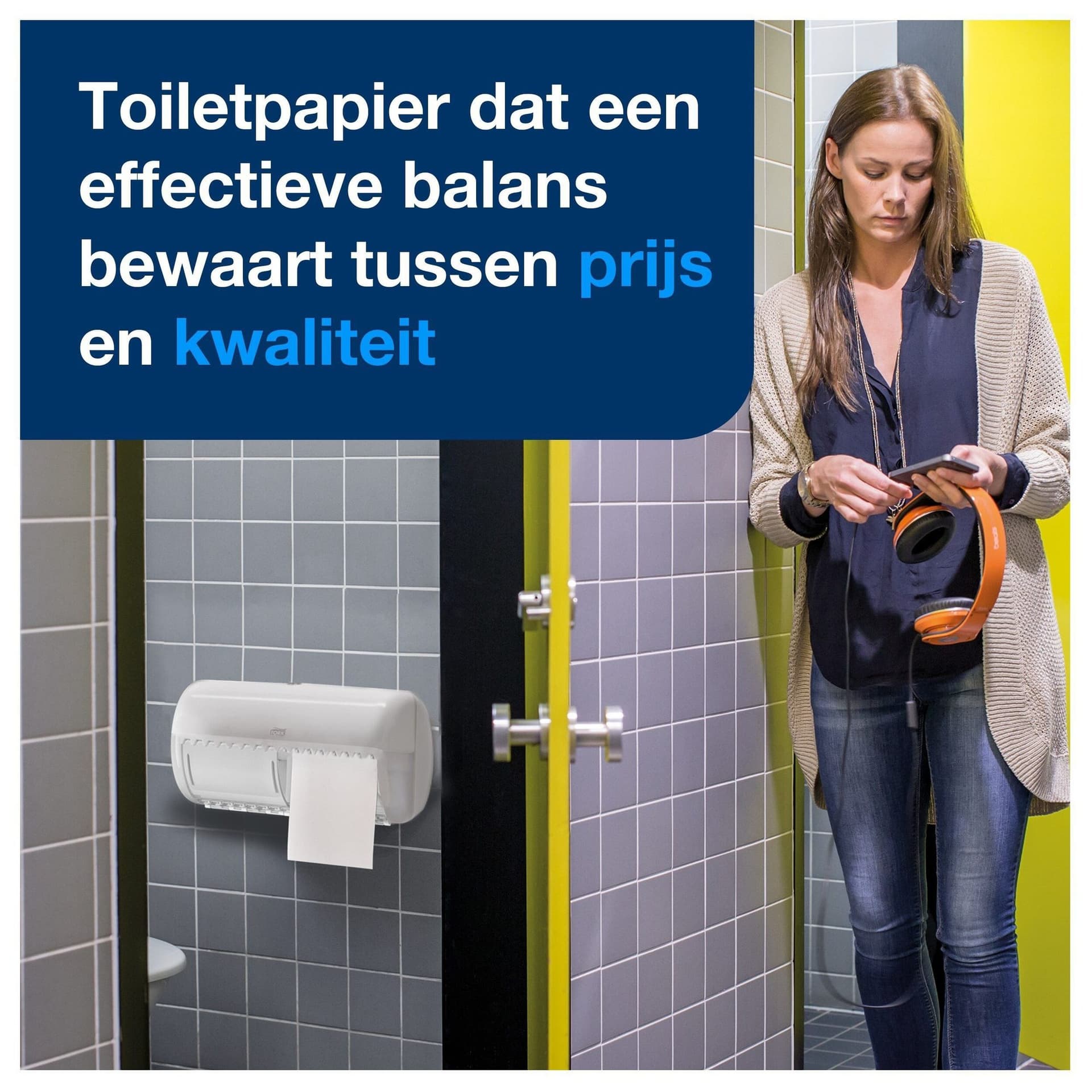 Toiletpapierdispenser Tork T4 Elevation duo wit 557000 4