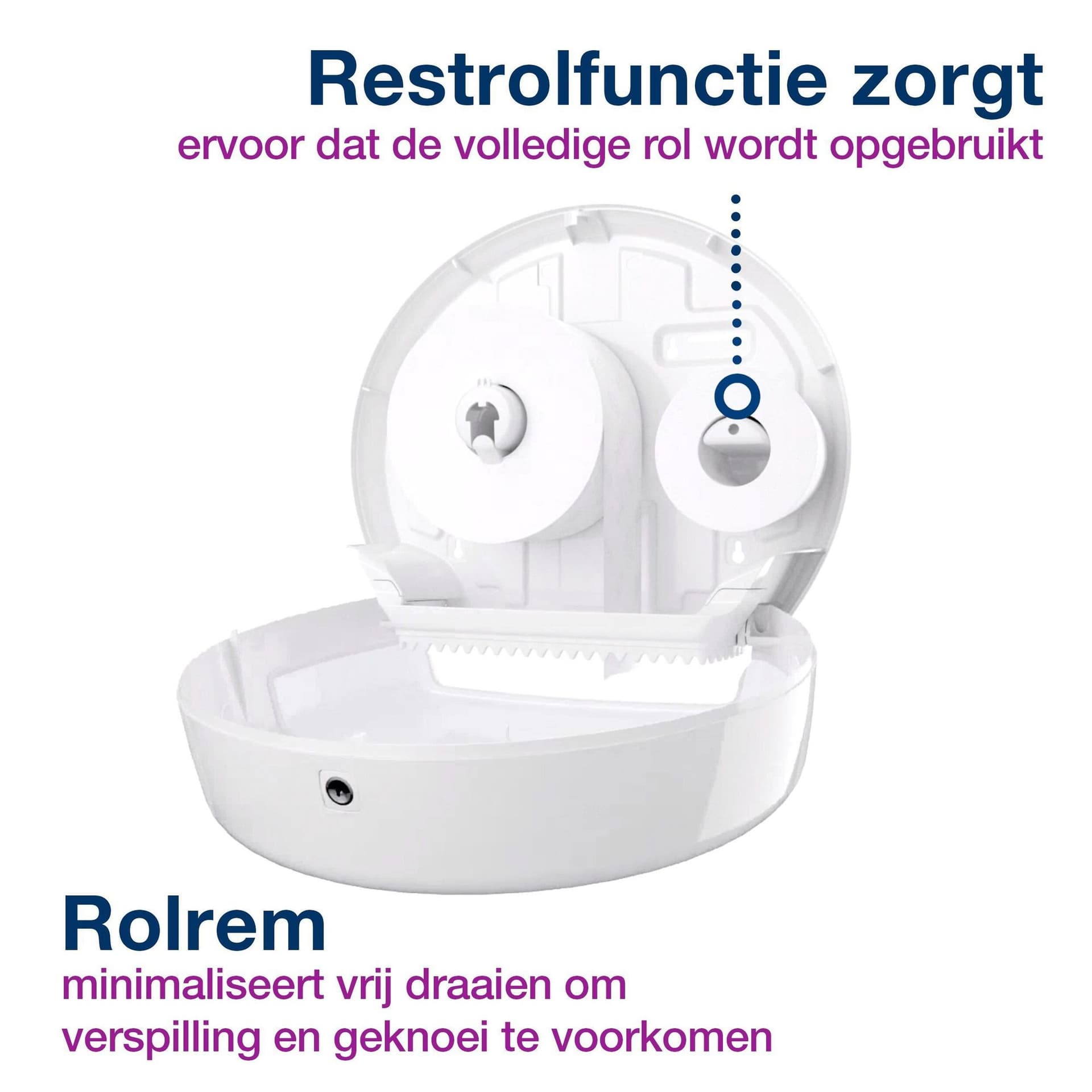 Toiletpapierdispenser Tork T1 Elevation jumbo wit 554000 4