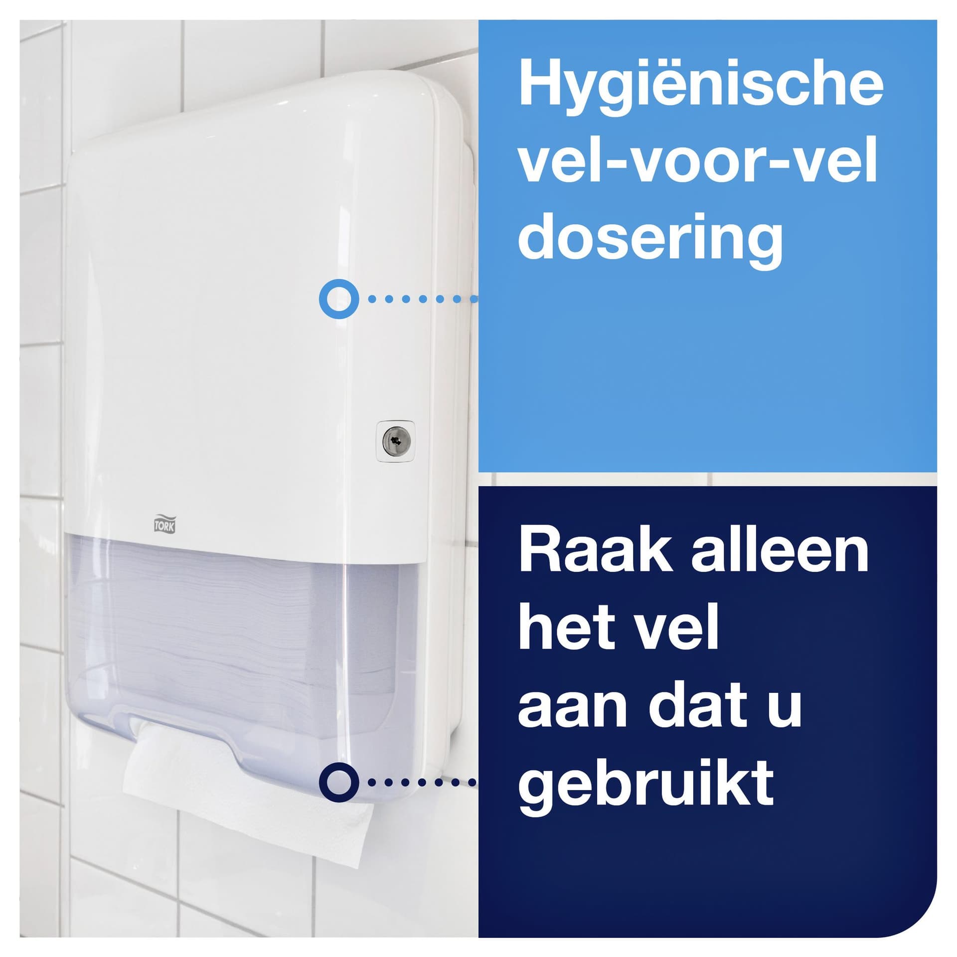 Handdoekdispenser Tork H3 Elevation wit 553000 2