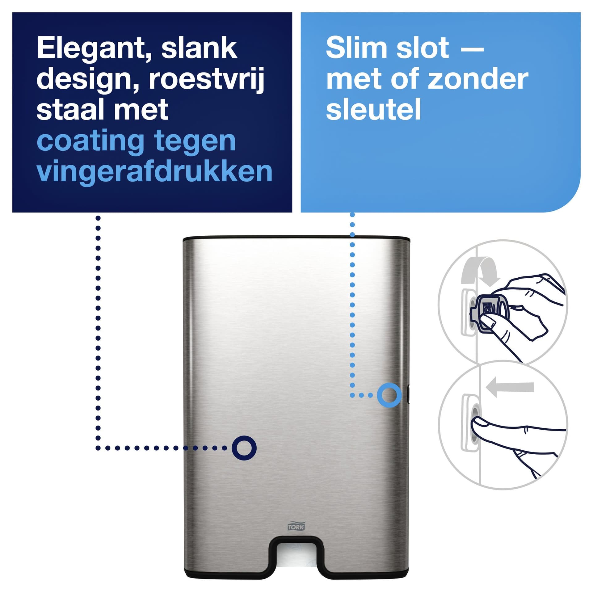 Handdoekdispenser Tork H2 Image Line Xpress zilver 460004 4