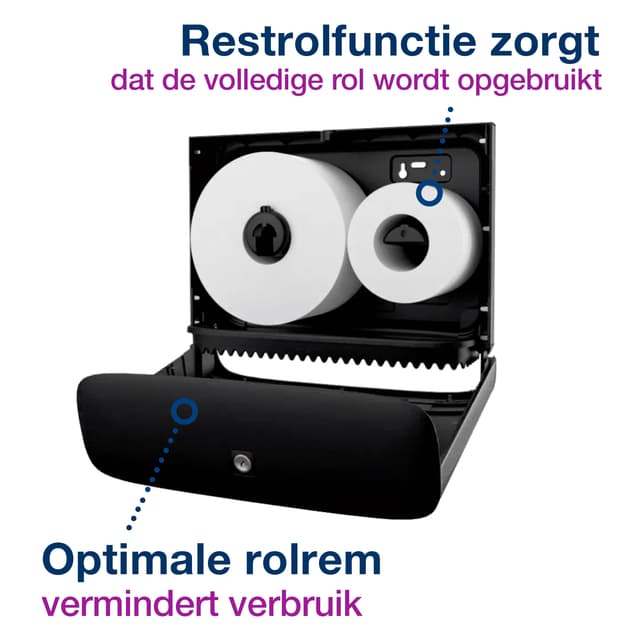 Toiletpapierdispenser Tork T2 Image Line jumbo klein zilver 460006 4