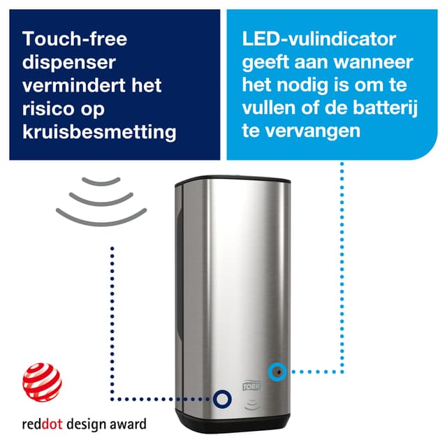 Zeepdispenser Tork S4 Image Line sensor 1000ml zilver 460009 2