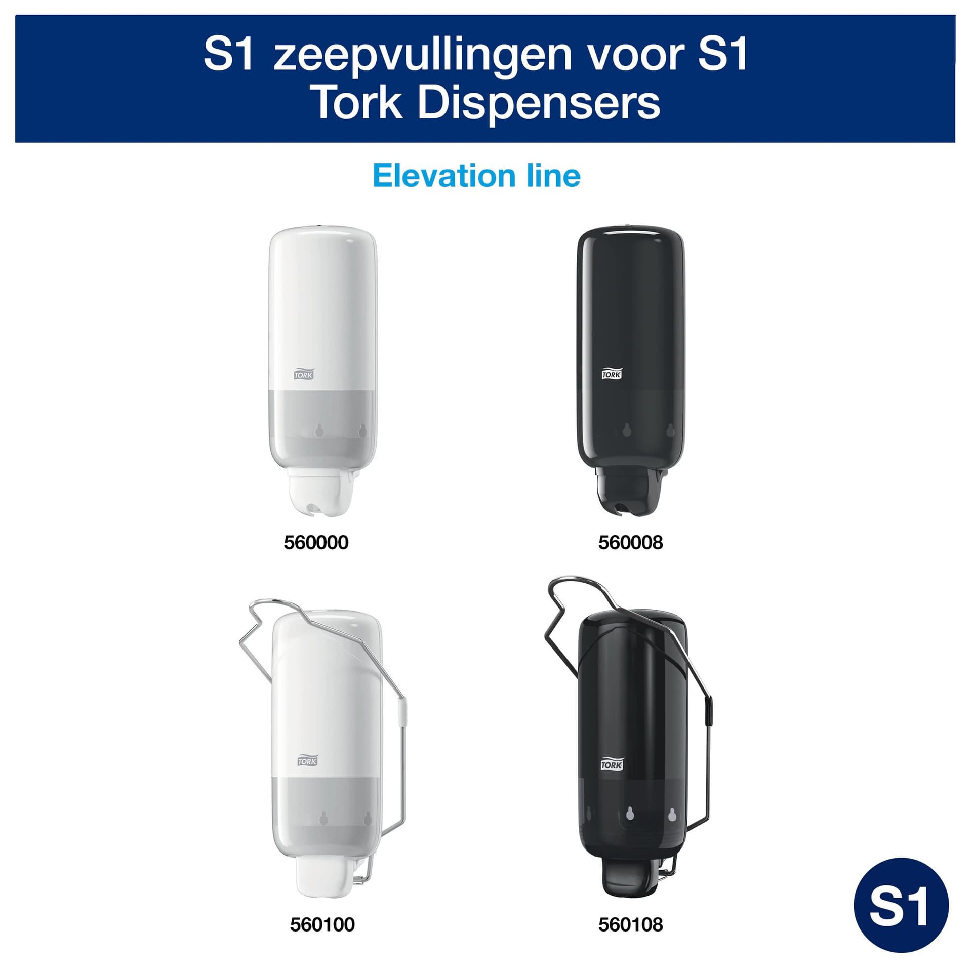Handdesinfectie Tork S1 Premium alcoholgel ongeparfumeerd 1000 ml 420103 5