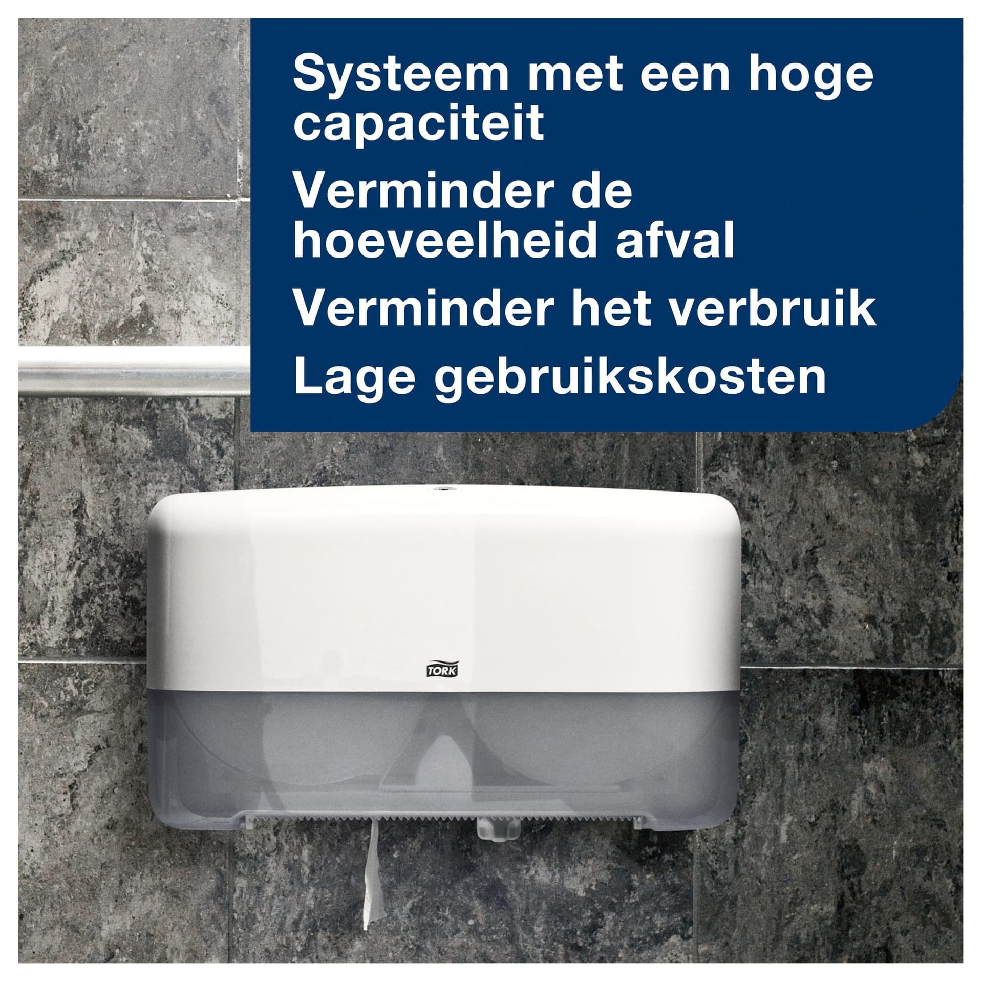 Toiletpapier Tork T2 Advanced jumbo klein 2-laags 170m wit 120280 5
