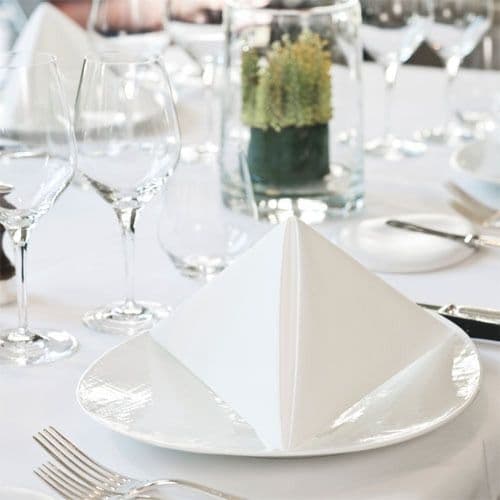 Dinerservet Tork Linstyle Premium 1/8 vouw 1-laags 390x390mm 50 vel wit 478180 3