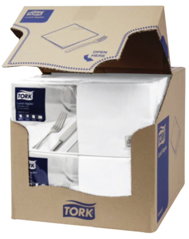 Lunchservet Tork Advanced 1/4 vouw 2-laags 328x325mm 200 vel wit 477149 2