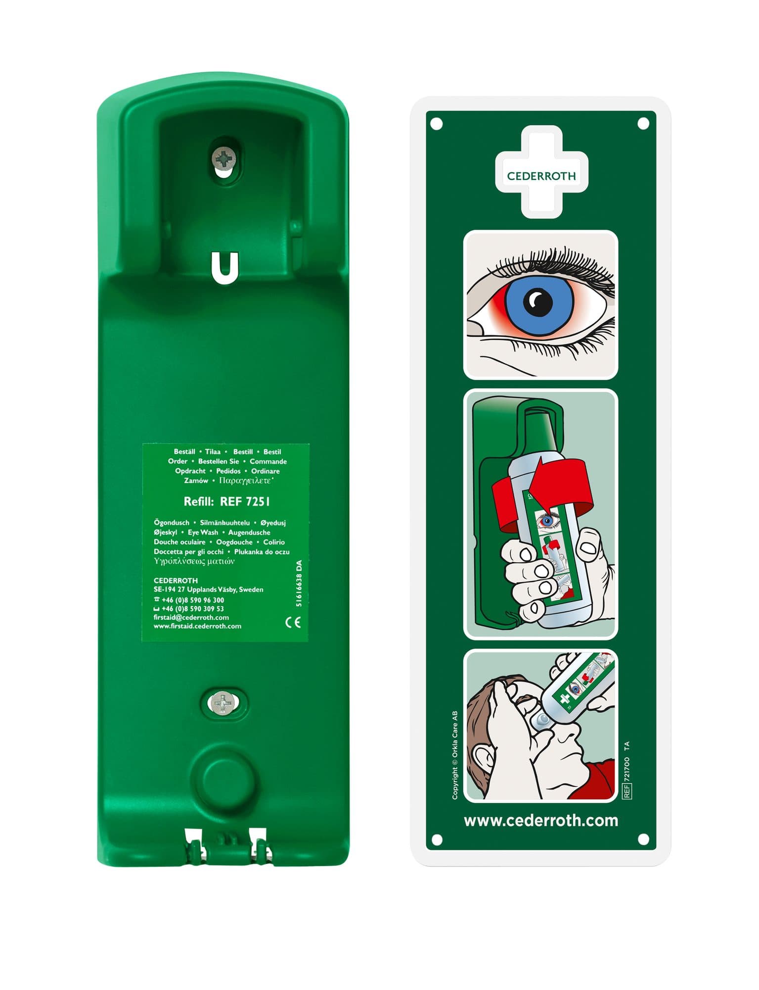 Oogdouche Cederroth 500ml wandhouder 2