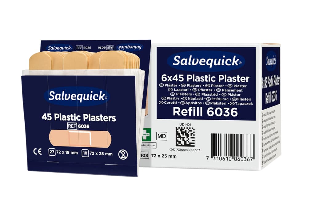 Pleisters Salvequick navulling plastic 6x 45 stuks 2