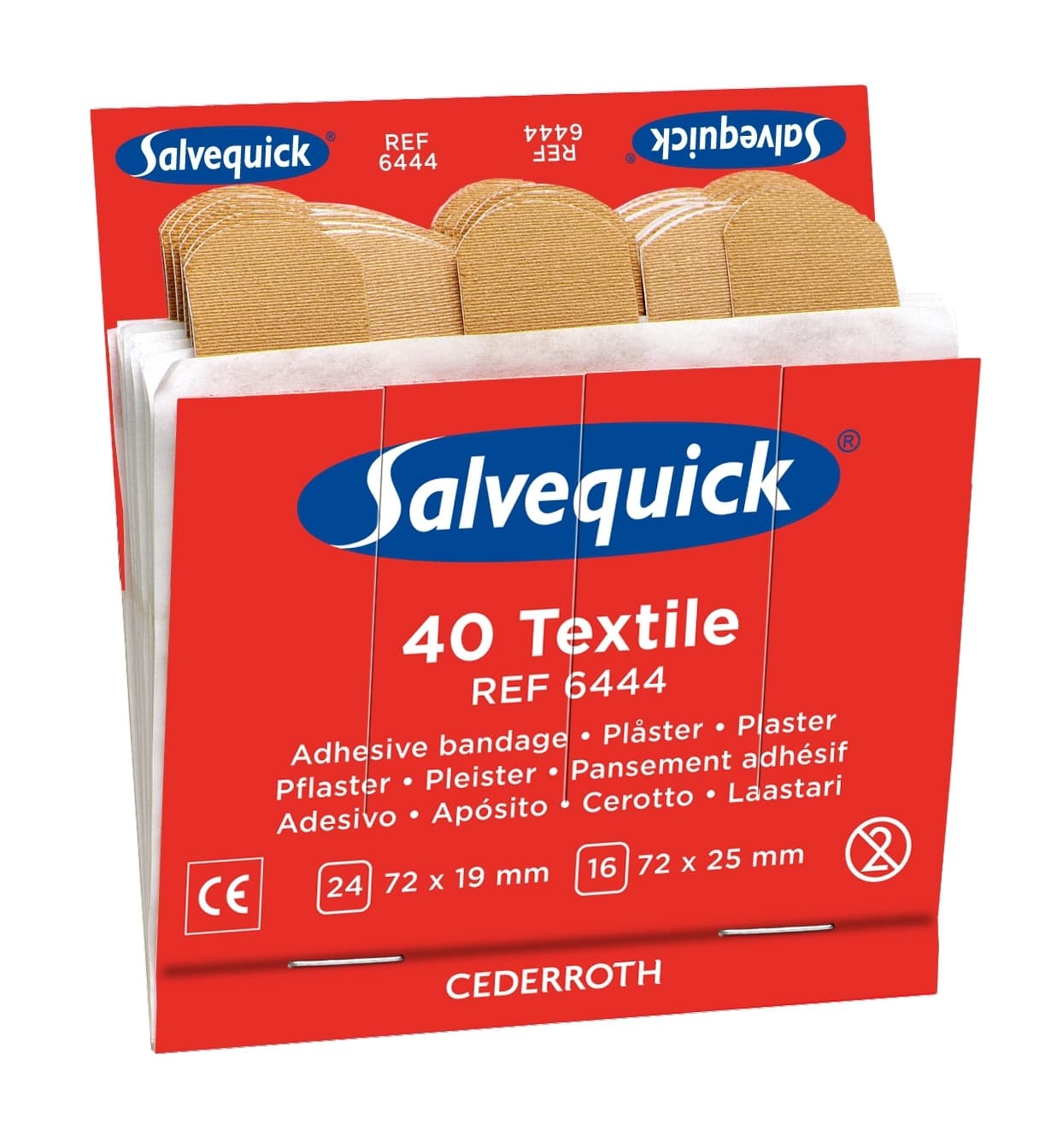 Pleisters Salvequick navulling textiel 6x 40 stuks