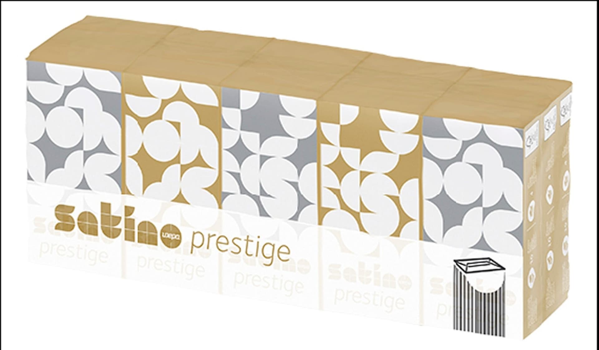 Zakdoek Satino Prestige 4-laags 15x10 vel wit 113940