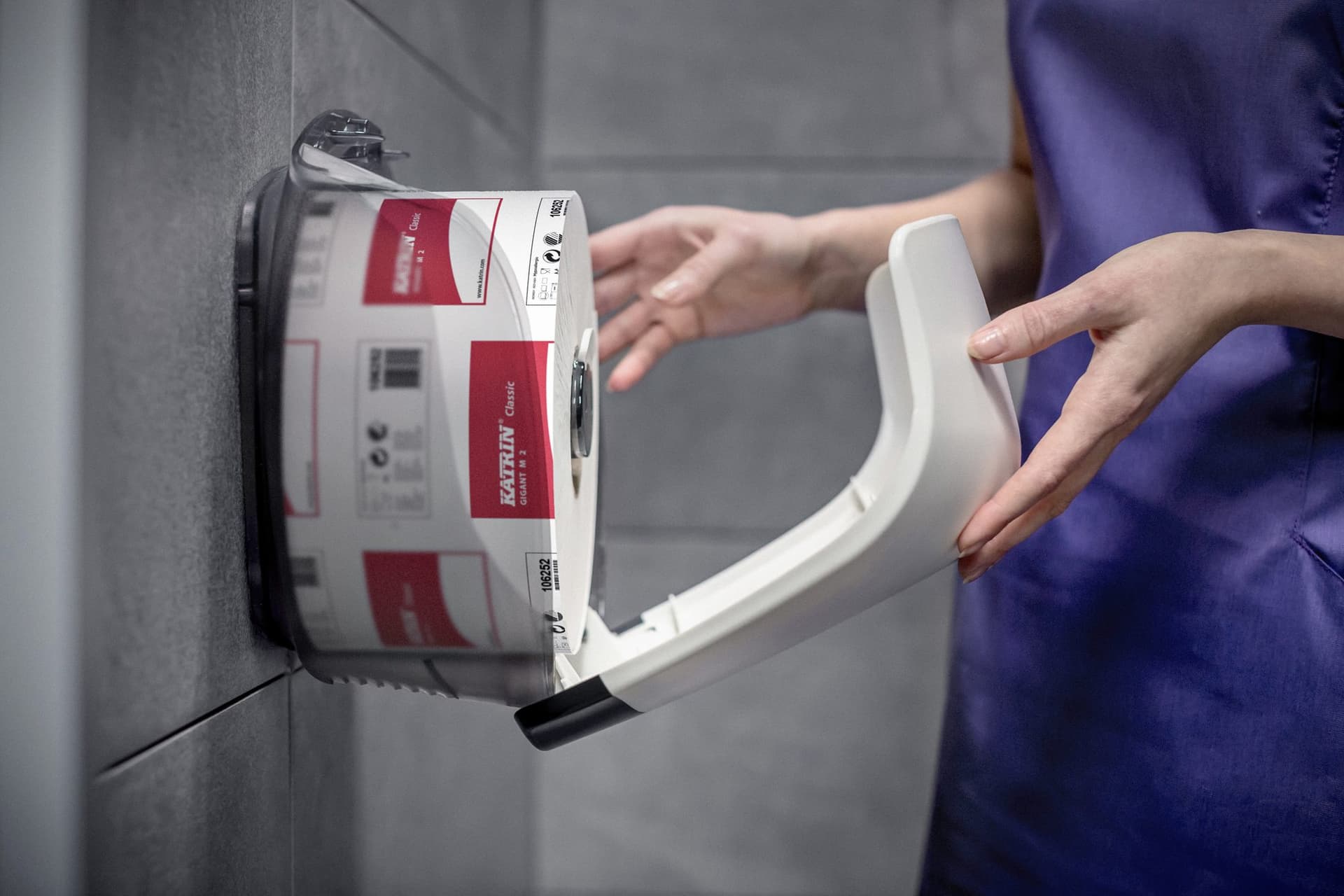 Toiletpapierdispenser Katrin Gigant S jumbo klein wit 90069 3