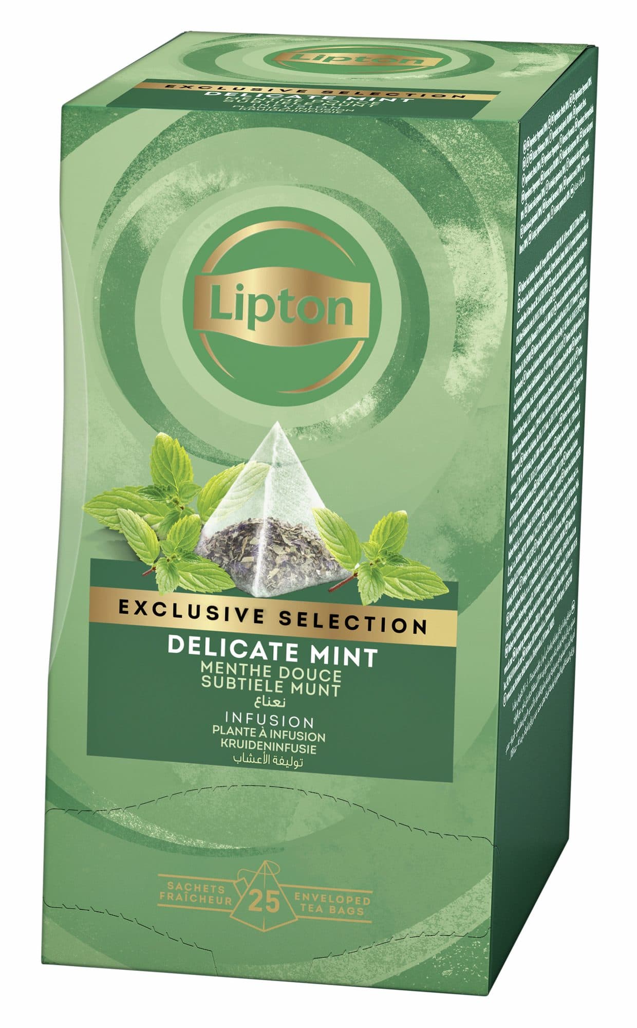 Thee Lipton Exclusive subtiele munt 25x2gr 2
