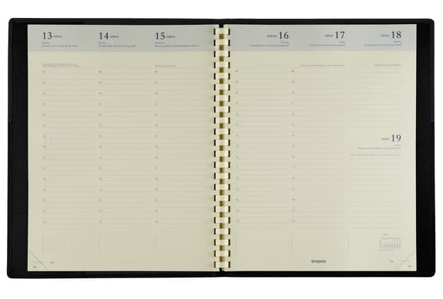 Agenda 2027 Brepols Concorde Calpe 7dagen/2pagina's spiraal zwart 2