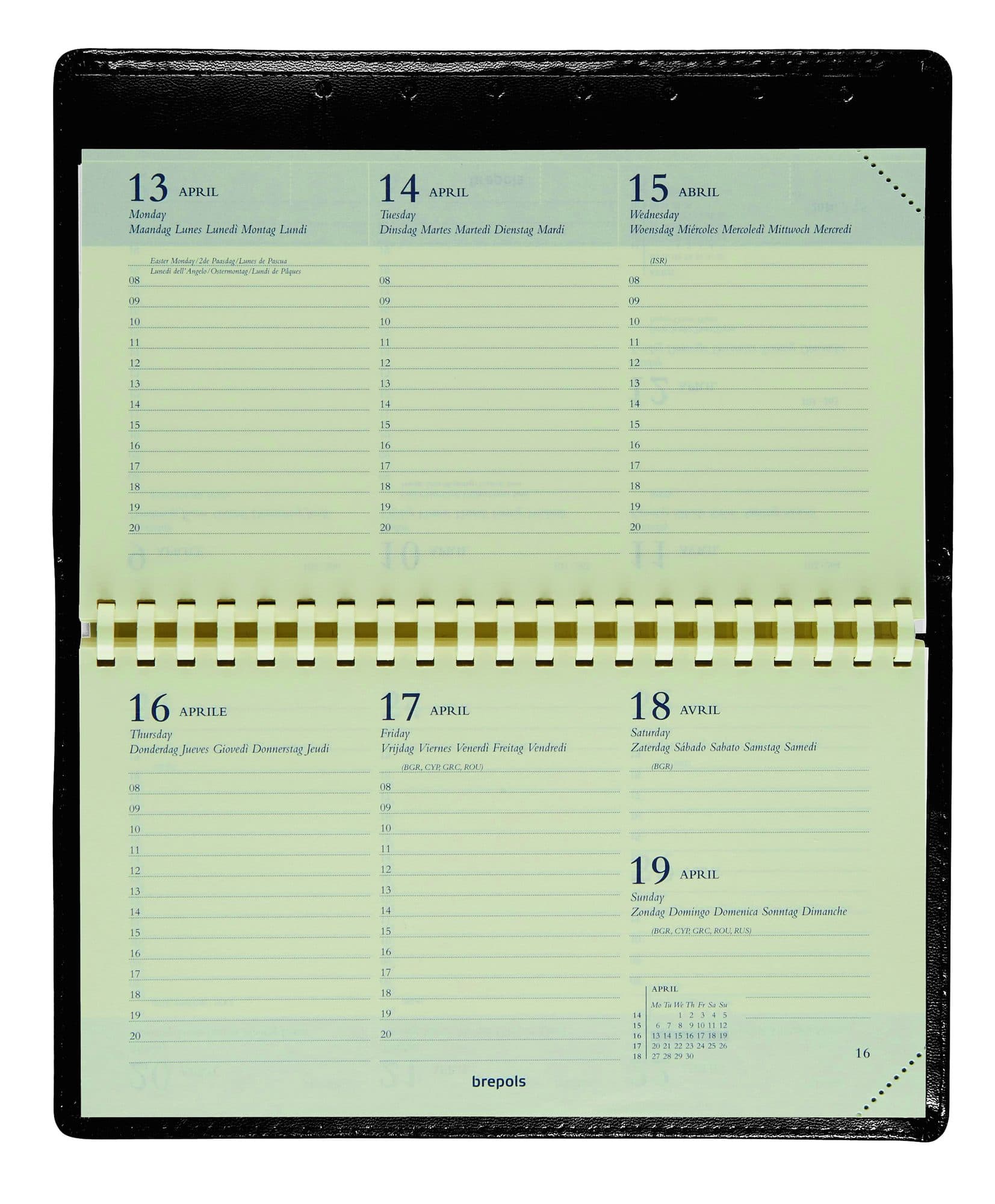 Agenda 2027 Brepols Omniplan Calpe 7dagen/2pagina's spiraal zwart 2