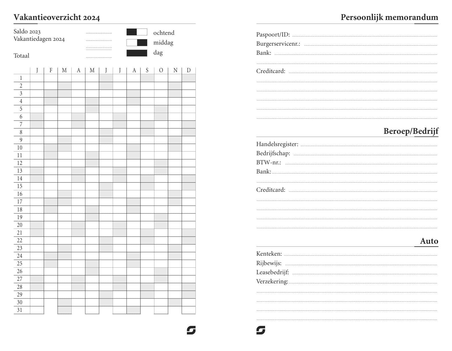 Agendavulling 2027 Succes Mini 4dagen/2pagina's 5