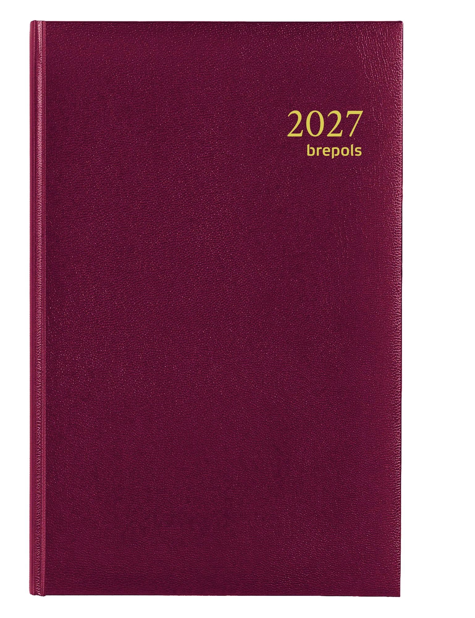 Agenda 2027 Brepols Saturnus Luxe 1dag/1pagina bordeaux