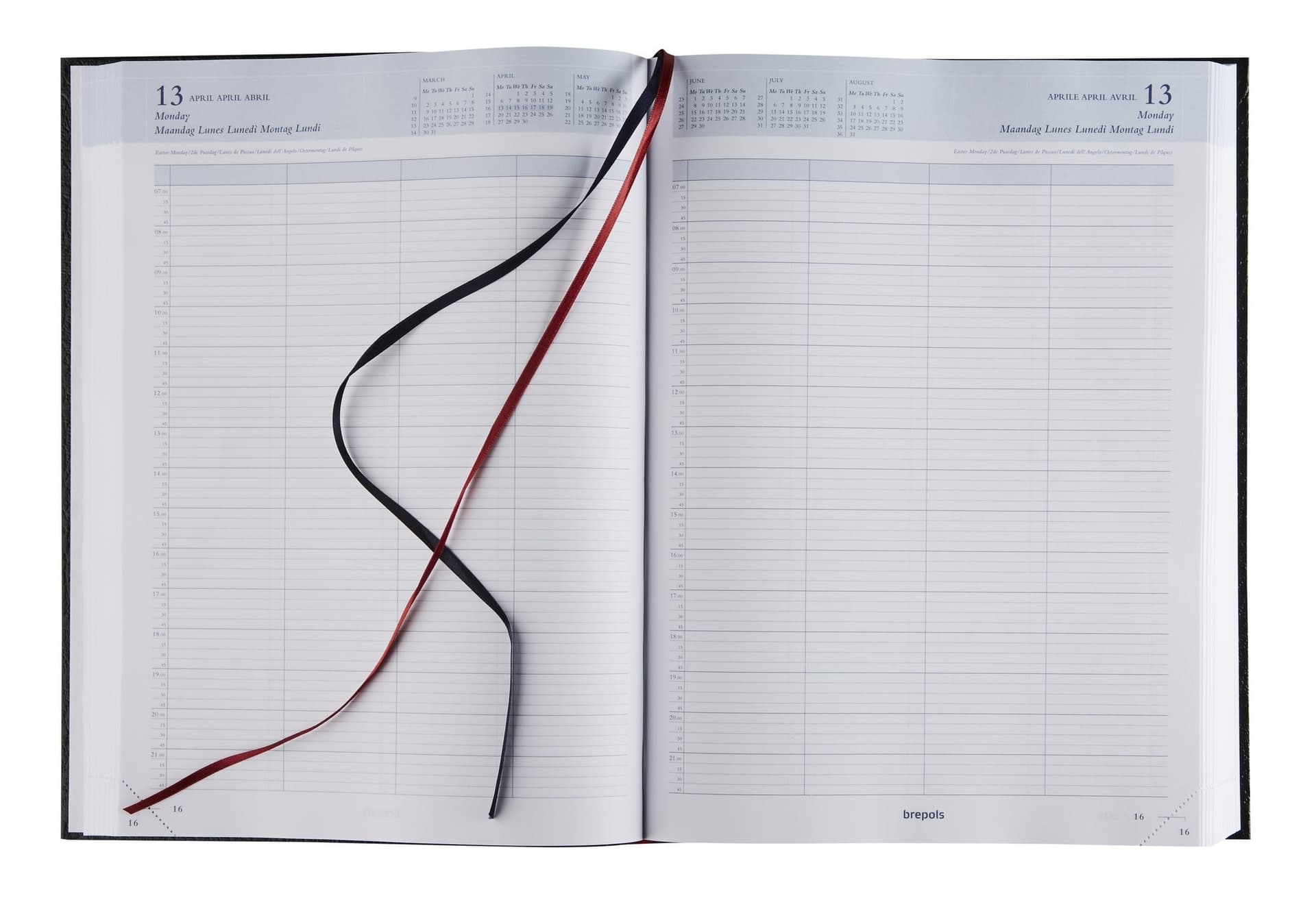 Agenda 2027 Brepols Bremax Santex A4 1dag/2pag 8 kolommen bordeaux 2