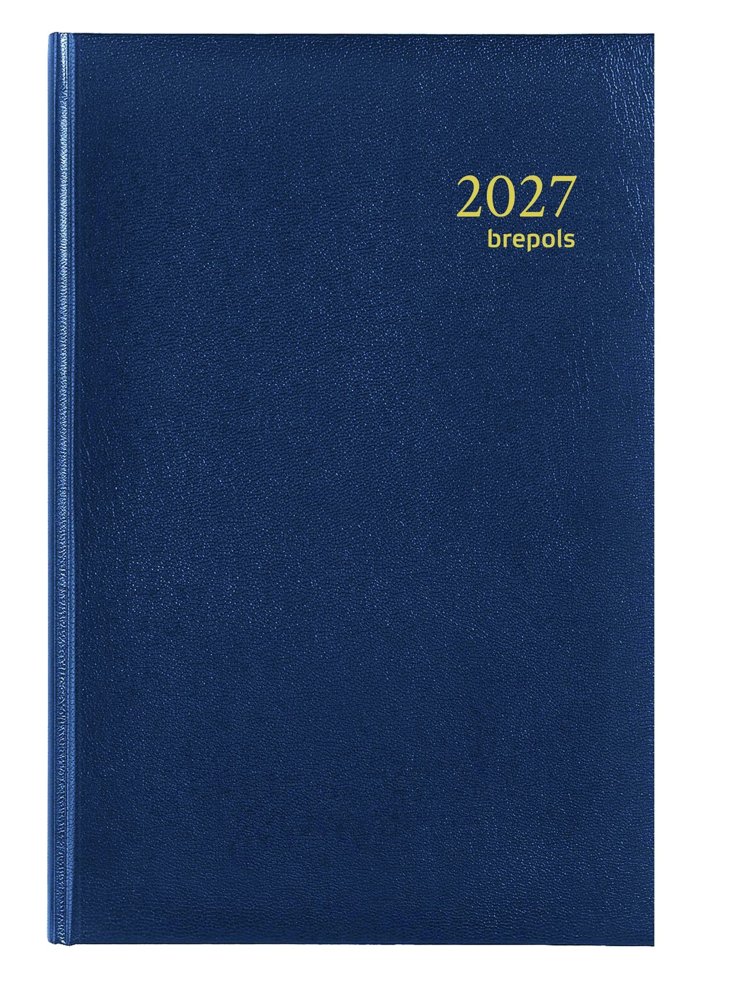 Agenda 2027 Brepols Saturnus Luxe 1dag/1pagina blauw